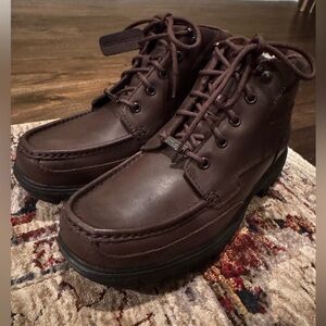 NWT Rockport Men’s Brown Leather Lace-Up Boots Size 8.5